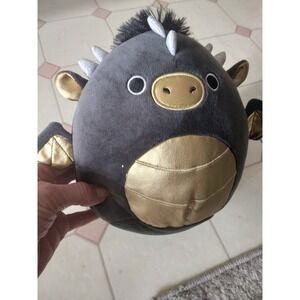 Squishmallow Dragon Luxmen black and gold plush toy nwt